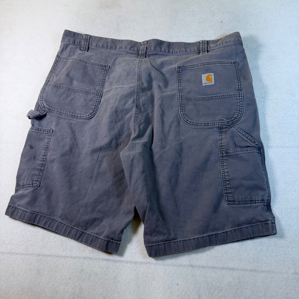 Carhartt Mens Relaxed Fit‎ Gray Canvas Carpenter Utility Shorts 42x11 Distressed
